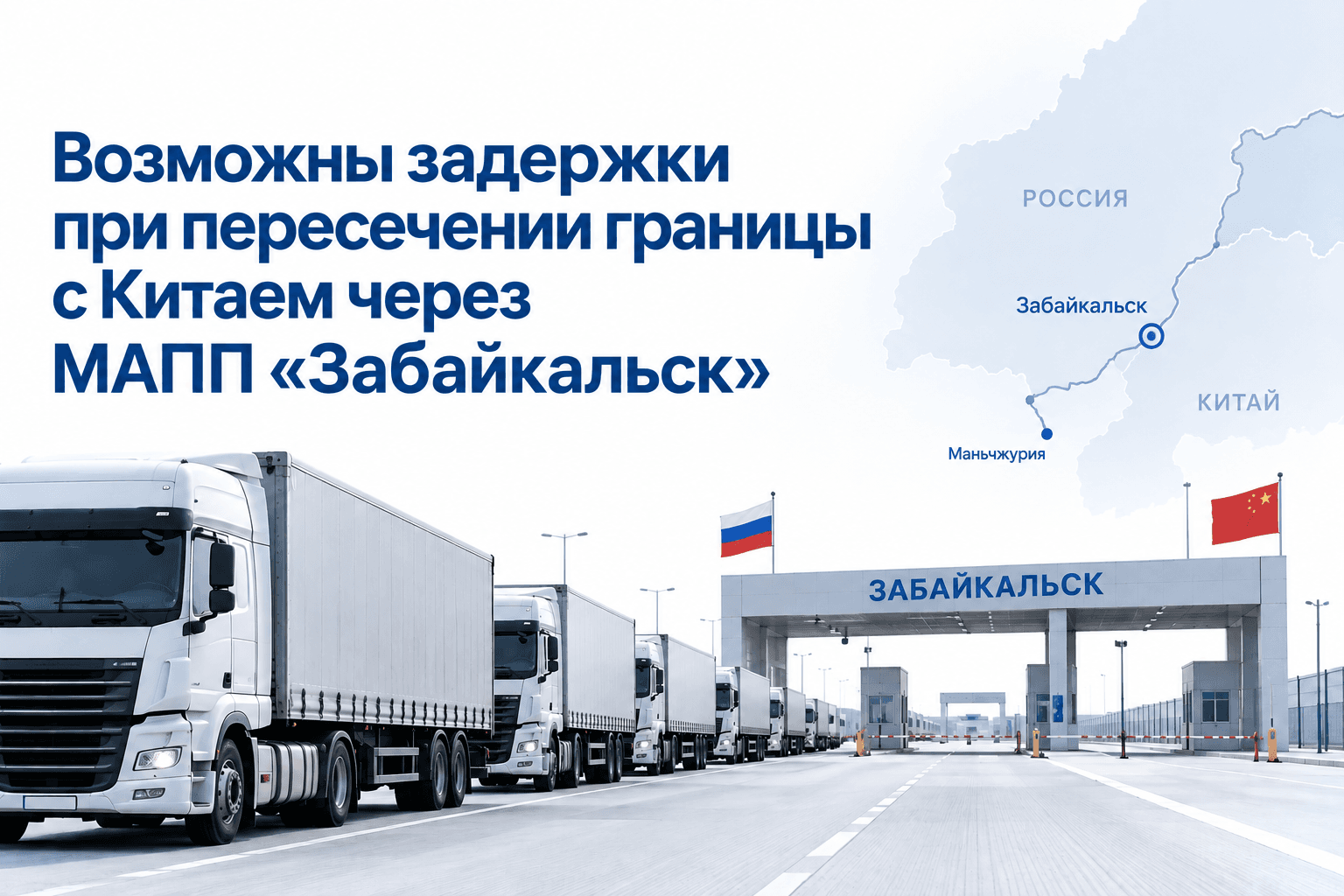 Возможны задержки при пересечении границы с Китаем через МАПП «Забайкальск»