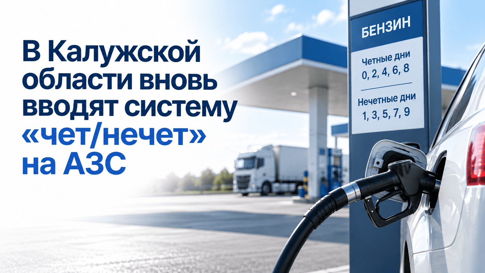 В Калужской области вернули систему «чет/нечет» на АЗС: что нужно учитывать перевозчикам